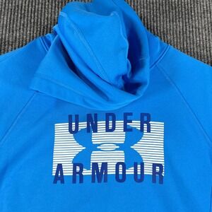 Under Armour Hoodie Sweatshirt Womens Medium Blue Long Sleeve Loose Cold Gear